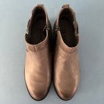 Abeo Yana Gray Leather Snakeskin Buckle Ankle Boots Size 6 Photo 5