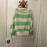 Free People Mint and Cream Striped Crew Neck Sweater Photo 7