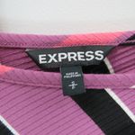 EXPRESS Y2k Pink & Purple Striped Ribbed Knit Cami Dress Retro Casual Midi Small Photo 4