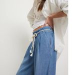 Free People Dakota Cinched Wide Leg Baggy Button Fly Slouchy Jeans Size Large Photo 5