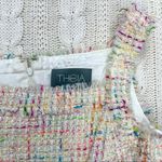 Edge Theia Colorful Tweed Frayed  Sheath Dress Photo 4