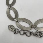 Fossil  Belt Y2K 90's Metal Chain Oval Links Boho Adjustable Hammered Silver Photo 8