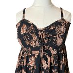 Torrid Babydoll Chiffon Smocked Cami Roaming Leopards Black Peplum Animal Edgy 3 Photo 5