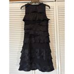 S.L. Fashions Black Dress Sleeveless Embellished‎ Ruffle Tiered Party Cocktail 6 Photo 3