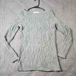 Loft Sweater Womens Small Gray Chunky Knit Pullover Round Neck Long Sleeve Photo 0