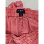 J.Crew Womens XL Pink Linen Blend Embroidered Scalloped Hem Shorts Photo 2
