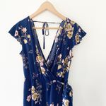 Band of Gypsies Blue Floral Print Maxi Dress Photo 3