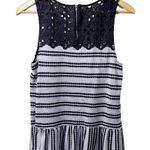 Free People  Molly’s Retro Eyelet Peplum Tank Size Small Photo 3