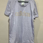 Adidas  Women’s Purple and Gold Tee Photo 0