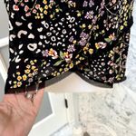 Rachel Roy  Black Mixed Media Floral Cheetah Print Tank Blouse Small NWOT Photo 1