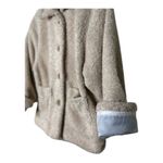 Few Moda  New York Teddy Jacket Medium beige Fuzzy coat large buttons collared Photo 7