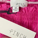 NWT PINCH Fuchsia Smocked Mini Dress Double Tie Spaghetti Straps, Medium Pink Photo 4