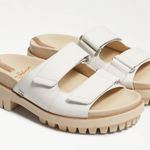 Sam Edelman Eliana Lug Sole Slide Bright White Leather Sandals Photo 1