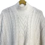 UGG NWOT  Joanna Oversized Cable Knit Mock Neck Chunky Poncho Sweater Size M/L Photo 4