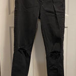 American Eagle Outfitters Women's Black Ripped Skinny Jeans Photo 0