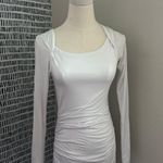 The Line By K Ruched White Mini Dress Photo 0
