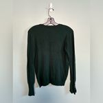 ZARA  Womens Dark Green Long Sleeve Gold Button Accent Christmas Sweater Sz L Photo 4