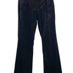 White House | Black Market WHBM Women's Black Velvet Velour Pants Size 4R Blanc Bootcut 2000s Y2K GUC Photo 0