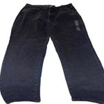 Sonoma Women’s Straight Leg Jeans Black Faded Denim Size 18 Some Distressing Photo 1