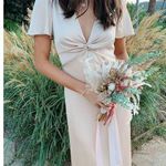 Show Me Your Mumu Rome Twist Gown Champagne Luxe Satin XXS NWT Photo 0