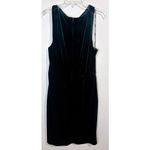 Vince Camuto  Green Velvet Sleeveless Cross Halter Neck Sheath Dress Size 14 NWOT Photo 5