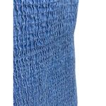 Guess Blue Chambray Smocked Denim Mini Bodycon Dress M Milkmaid Romantic Y2K Photo 3