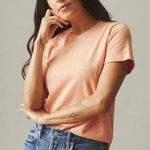 American Giant Women's Premium Slub Crew Tee Size M Made In USA Orange Size M Photo 0