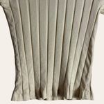 Monrow Flat Rib Asymmetric Ivory Long Sleeve Cut Out Top Size XS Photo 6