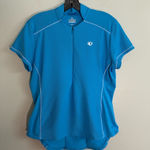 Pearl Izumi Womens  Bike Jersey Top Blue Diamond L Cycling Half Zip Short Sleeve Photo 0