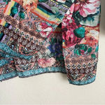 Johnny Was  Floral Bethia Mixed-Print Button-Front Long-Sleeve Silk Georgette Top Photo 4