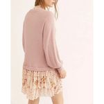 Free People Opposites Attract Floral Oversize Thermal Mesh Mini Dress Size M Photo 2