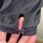 Loft Black Midi Dress Pleated Skirt w/ Belt Sz 2 Polyester Stretch V-neck Photo 4