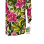 Pappagallo Women Top Tropical 3/4 Tie Sleeve Sand Hibiscus V Photo 1