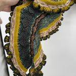 Collection 18 Multicolor Ruffle Knit Keyhole Scarf Boho Acrylic Wool Funky Green Photo 8