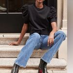 Soldout.NYC Large Just Enough Puff Short Sleeve Sweatshirt Black Fleece Crewneck Photo 0