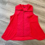 For Cynthia Red Quilted Front Zip Up Vest w/Pockets Women’s Plus Size 2X Photo 3