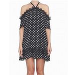 CeCe NWT  X Nordstrom Crochet Lace Off The Shoulder Dress Polka Dot Lace Trim Photo 1