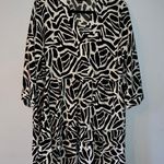 Rachel Zoe Dress Black & White animal print with 3/4 sleeve size Large Photo 0