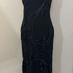 Night Scene Y2K Black Beaded Formal Dress L Size L Photo 0