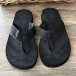 REEF  Sandy Black Flip Flops Women’s Size 11 Beach Sandals Soft Strap Comfort Photo 0