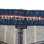 American Eagle Denim Mini Skirt Size 0 Reg. Blue Red White Stripes Women 28X14 Photo 4