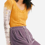 Free People We the free Big Sur Long Sleeve Amber Combo Shirt Photo 0