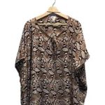 Nordstrom Rack Awesome Swimsuit Cover-Up White & Browns Snakeskin Print OSFM Photo 1