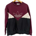 Adidas Originals Trefoil Colorado Knit Colorblock Sweatshirt Woman’s Size XS Photo 3