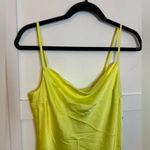 EXPRESS Nwt Lime Green Satin Drape Neck Slip Dress Photo 5