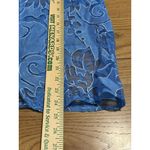 Susan Graver Sheer Floral Zip Up Shirt Jacket Size Small Blue Lightweight Photo 2