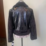 Sebby NEW  Collection Faux Leather and Faux Fur Black Moto Jacket Women’s Small Photo 2