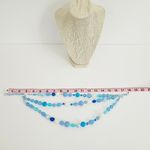 Western Germany Triple Strand Graduated Blue Faceted Bead Necklace Photo 6