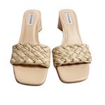 Steve Madden NEW Palas Braided Slide Sandal Block Heel Cream Tan Photo 1