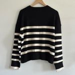 Everlane The Boxy Sweater in Everyday Cotton in Black Canvas, Size Large Photo 10